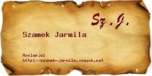 Szamek Jarmila névjegykártya
